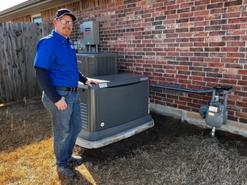 Norman Air HVAC Technician after Generator Installation in Norman, OK